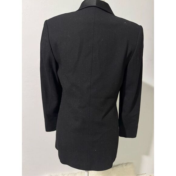 Kasper black blazer 100% wool button front 6 - Picture 2 of 8